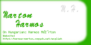 marton harmos business card